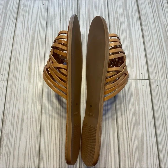 Matisse Womens Sz 8 slip on strappy sandals “Fred” leather natural NEW - Picture 6 of 8